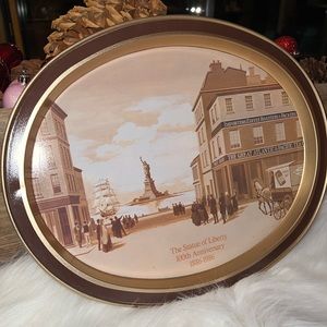 Statue of Liberty metal tray. 100th Anniversary.